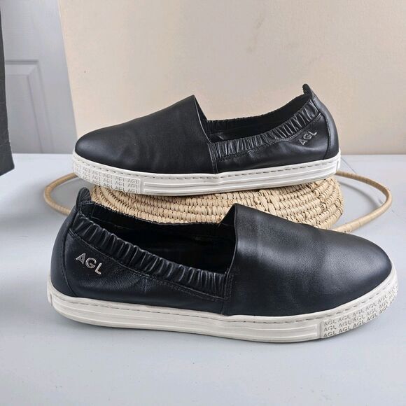 AGL ATTILIO GIUSTI LEOMBRUNI  Suzie Slip On sneakers Black Sz US 8.5 Retail $399 - Picture 12 of 12